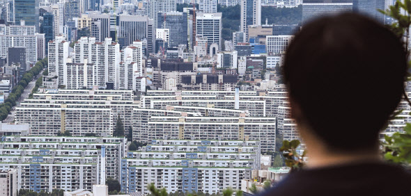 서울 강남구 대모산 전망대에서 바라본 아파트 일대. [헤럴드경제DB]