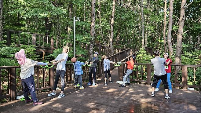 숲속운동(스모비체조) 모습