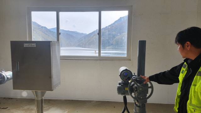 ▲ 13일 양구군 동면 비아리 산1번지 일원 비아댐이 ‘만수위’를 기록하고 있다.