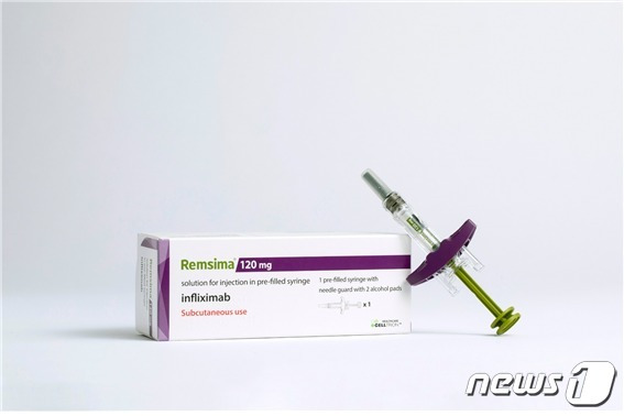 셀트리온이 개발한 램시마SC PFS-S(Pre-Filled Syringe with Safety guard).(셀트리온 제공)