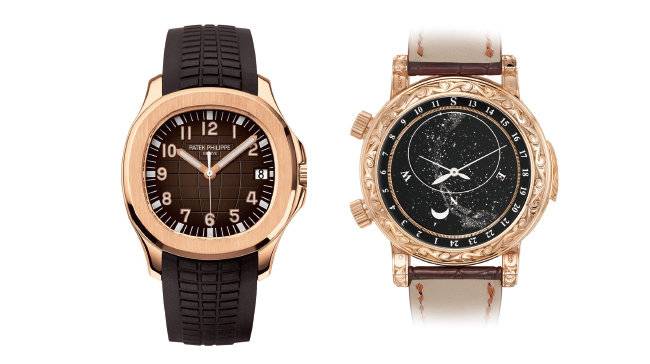 아쿠아넛(왼쪽). 스카이 문 투르비용. [파텍 필립]