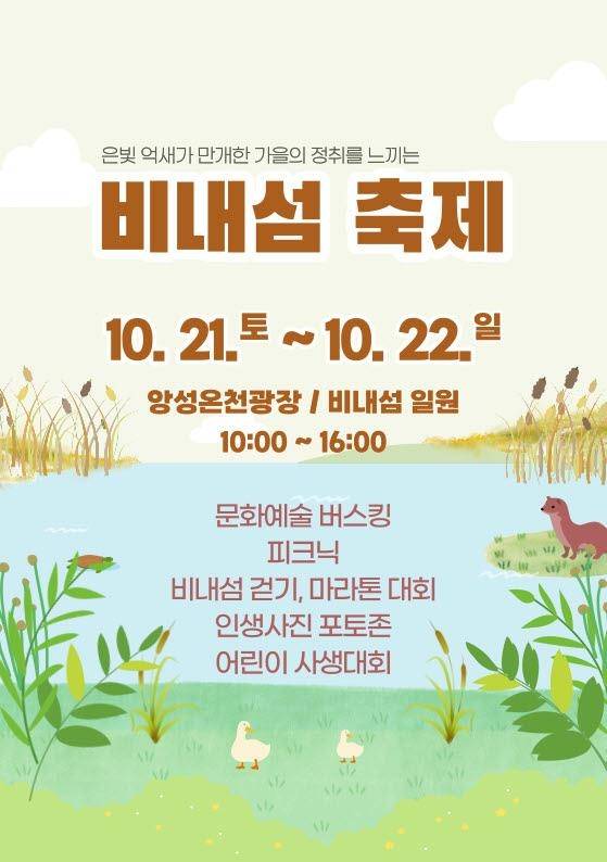 앙성 비내섬 축제 포스터 충주시 제공. 재판매 및 DB 금지