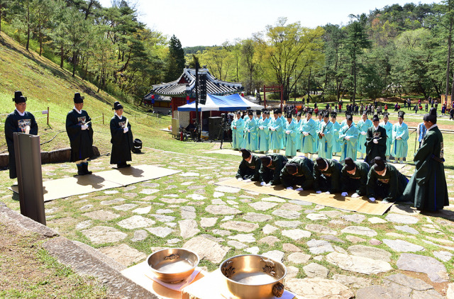 ▲장릉에서 열리고 있는 단종 제례. ⓒ영월군