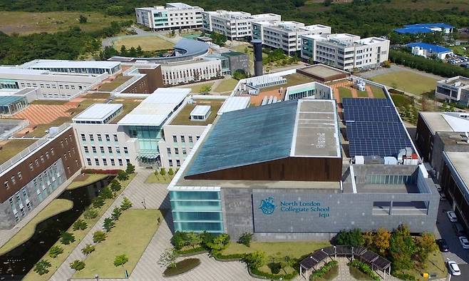 제주 서귀포시 대정읍 영어교육도시 내 국제학교인 노스런던컬리지잇스쿨 제주(NLCS Jeju). 연합뉴스