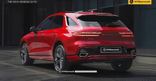 제네시스 'GV70 페이스리프트' 예상도 (출처 : 뉴욕맘모스)