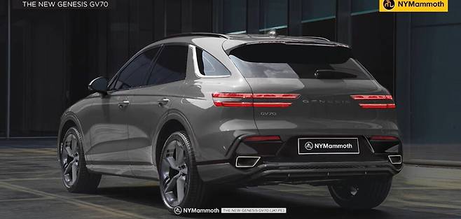 제네시스 'GV70 페이스리프트' 예상도 (출처 : 뉴욕맘모스)