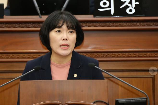 지난 20일 도의회 제323회 임시회 5분자유발언을 하고 있는 임미선 의원. 강원특별자치도의회 제공.