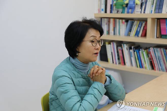 연합뉴스와 인터뷰 중인 이경림 세움 대표 [촬영 김수지]