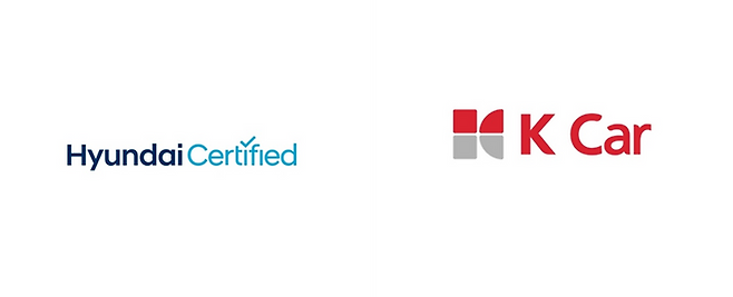 현대차 인증 중고차와 케이카 직영중고차 로고. ⓒ각 사