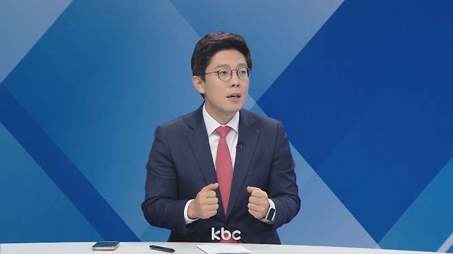 ▲24일 KBC '여의도초대석'에 출연한 김병민 최고위원