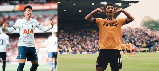 손흥민과 황희찬 [각 구단 공식 SNS]