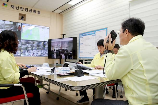 통신망훈련 장면 [성동구 제공. 재판매 및 DB 금지]