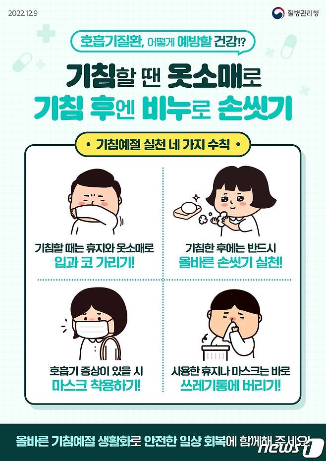 질병관리청 기침 예절 포스터/ⓒ 뉴스1 (질병관리청 제공)