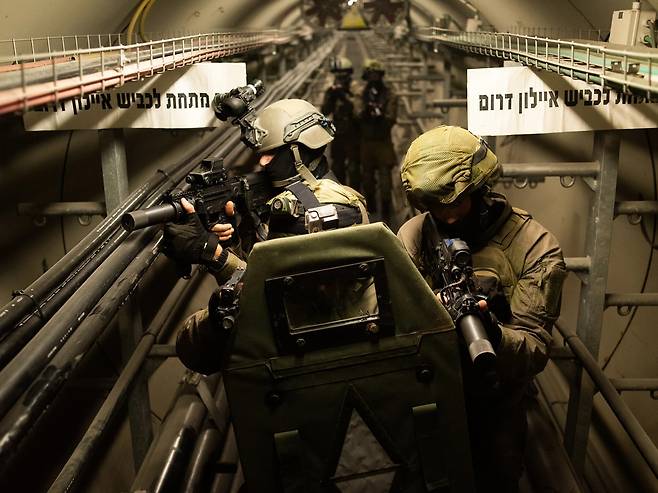 이스라엘의 지하터널(땅굴) 작전 특수부대인 야할롬 부대 훈련 장면./이스라엘 방위군