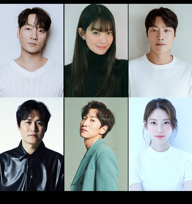 왼쪽 위부터 시계방향으로 박해수, 신민아, 이희준, 공승연, 이광수, 김성균