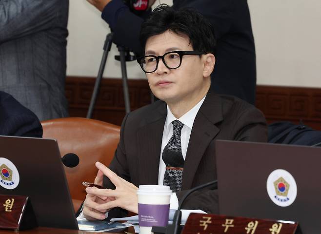한동훈 법무부 장관이 송영길 전 더불어민주당 대표가 자신을 비난한 것을 대응했다. 사진은 국무회의에 참석한 한 장관. /사진=뉴스1