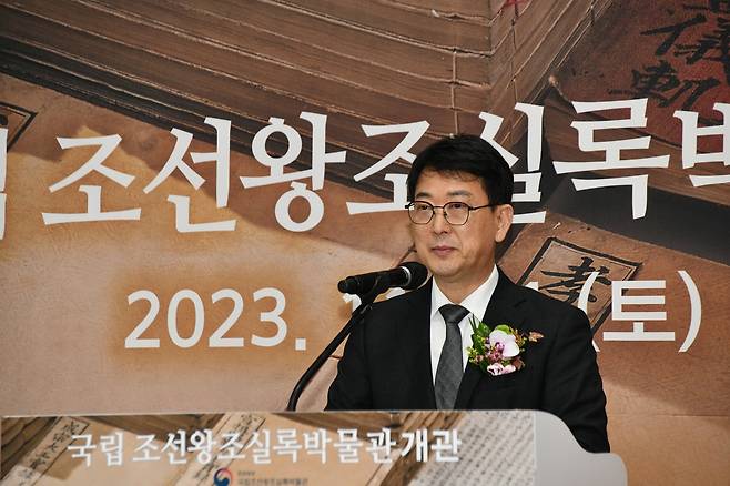 개관 알리는 최응천 문화재청장 [문화재청 제공.재판매 및 DB 금지]