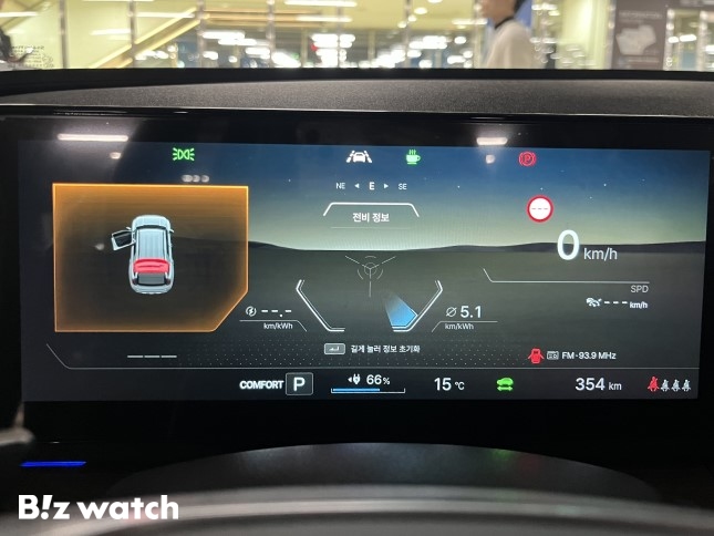 시승을 마친 후 전비를 확인해봤다. 토레스 EVX 공식 복합전비는 5.0km/kWh다.