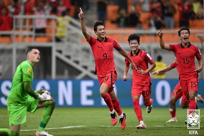 동점골을 넣은 김명준 (대한축구협회 제공)