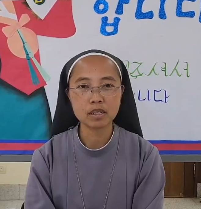 Sister Melinda Lisondra, head of the Sisters of Mary Girlstown Brasilia (Lee Sun-young/ The Korea Herald)