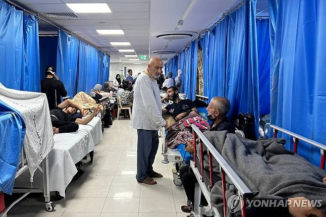 이스라엘군 공격에 위험 처한 가자지구 최대 병원 [AFP 연합뉴스 자료사진. 재판매 및 DB 금지]