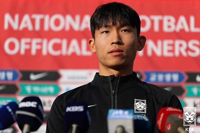 정우영(남자 축구대표팀). 대한축구협회 제공