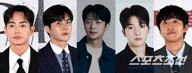 제44회 청룡영화상 신인남우상 후보 강태주, 김선호, 이신영, 최민영, 홍사빈(왼쪽부터). 스포츠조선DB, 사진 제공=포레스트엔터테인먼트, 사람엔터테인먼트