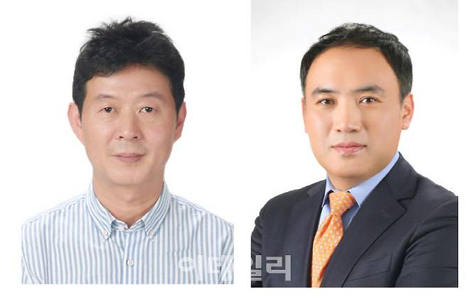 롯데유통군 제5회 상전유통학술상 최우수학술연구상 박정은 이화여대 교수(왼쪽)와 정연승 단국대학교 교수. (사진=롯데)