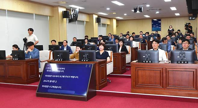 청주시의회 본회의장.