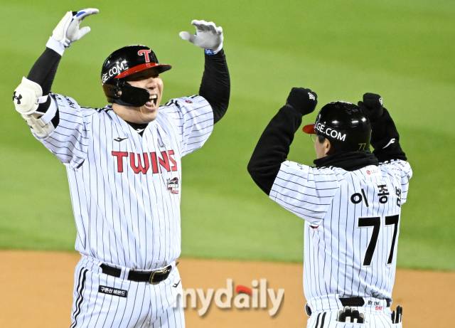 김현수, 2023년 11월 13일 오후 서울 잠실야구장에서 진행된 '2023 KBO 프로야구' 포스트시즌 한국시리즈 5차전 LG 트윈스와 kt 위즈의 경기/마이데일리