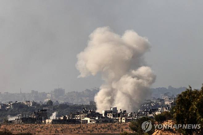 공격받은 가자 지구 [AFP 연합뉴스 자료 사진. 재판매 및 DB 금지]