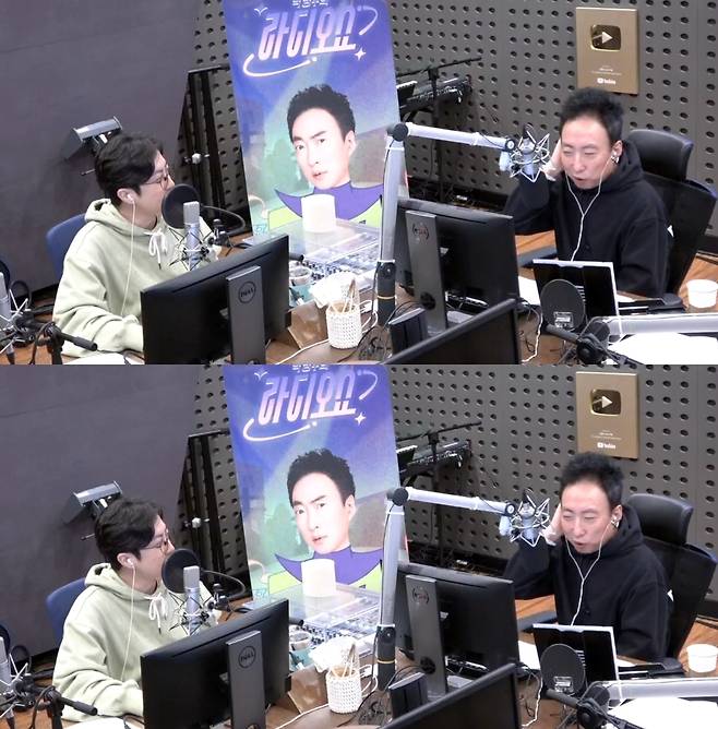 왼쪽부터 방송인 전민기, 개그맨 겸 가수 박명수. (KBS2 쿨FM 박명수의 라디오쇼 캡처)