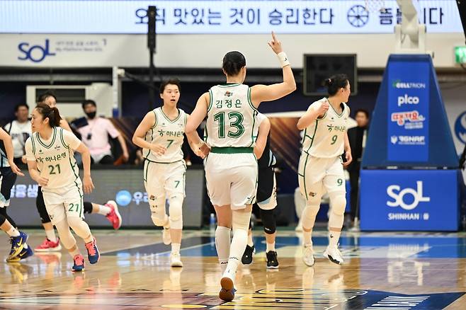 하나원큐의 김정은 [WKBL 제공. 재판매 및 DB 금지]