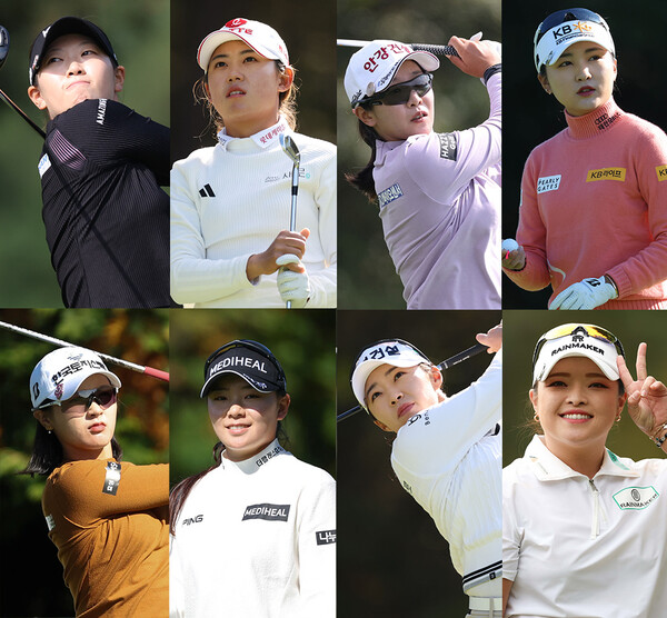 2023시즌 한국여자프로골프(KLPGA) 정규투어에서 뛴 방신실, 황유민, 임진희, 이예원, 박현경, 이다연, 김수지, 장하나 프로. 사진제공=KLPGA