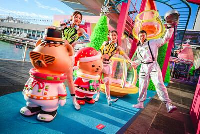 Over 30 delightful Bear Astronauts, Christmas Tree Robots, and Alien Friends are welcoming everyone from the world across 10 photo spots of "Bear Rocket Launch Station" . (PRNewsfoto/Harbour City Estates Limited)