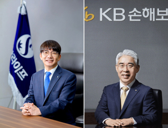 이영종(왼쪽) 신한라이프 대표, 김기환 KB손해보험 대표. [사진=각 사]