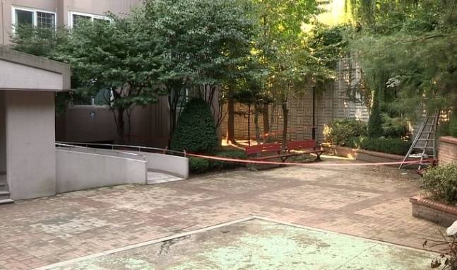 7일 오후 4시30분쯤 서울 노원구 월계동의 한 아파트 단지 안을 걷던 70대 노인이 아파트 고층부에서 떨어진 돌에 맞아 숨지는 사고가 발생했다. [TV조선 캡처]