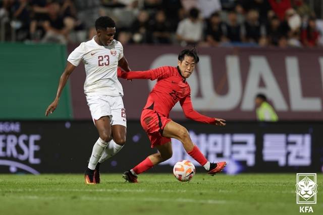 홍윤상(오른쪽). /사진=대한축구협회 제공