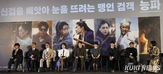 22일 서울 한강로 CGV 용산아이파크몰점에서 ‘외계+인 2부’ 제작보고회가 열렸다. 사진=임형택 기자