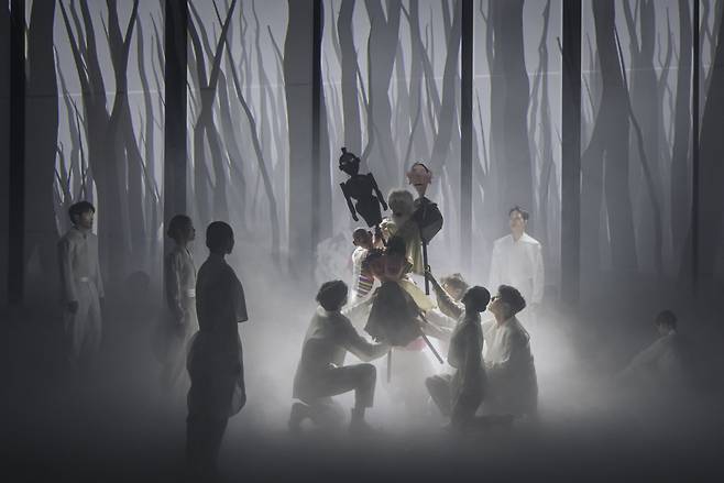 A scene from "Am-deok -- The Myth of Rock on the Water" (Jeongdong Theater)