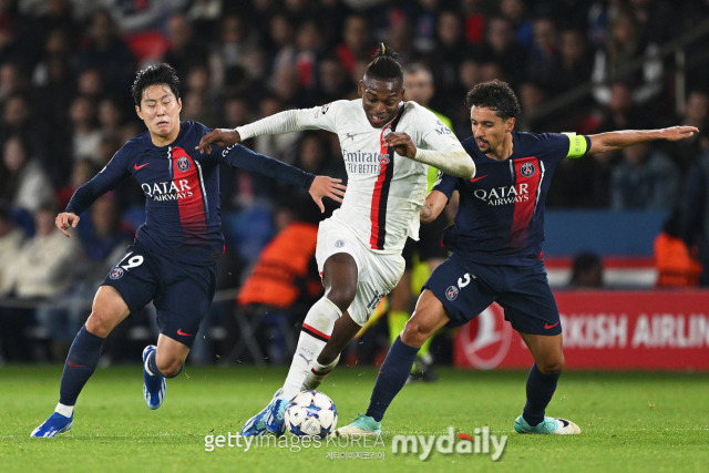 PSG 주장 마르퀴뇨스와 이강인/게티이미지코리아