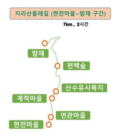 '현천마을~밤재' 노선도. 산림청 제공