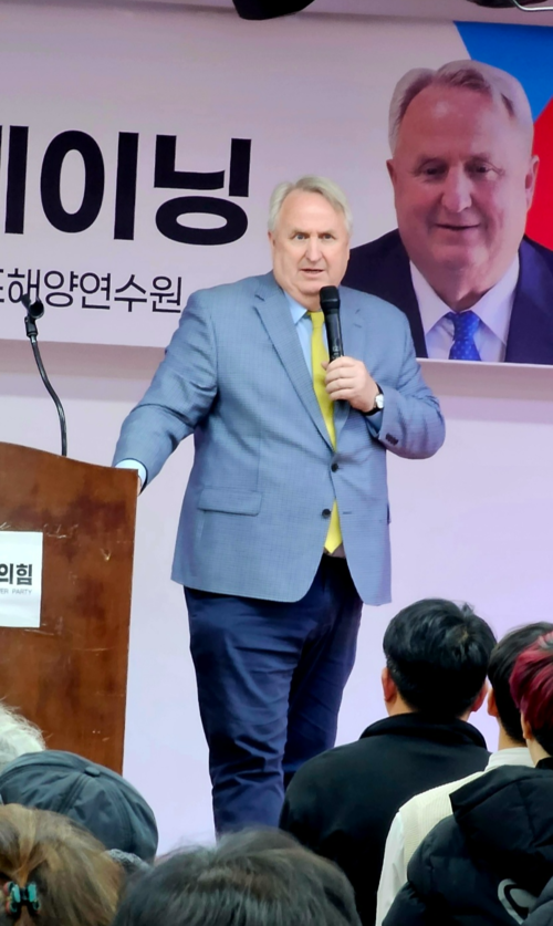 인요한 국민의힘 혁신위원장이 26일 충남 태안에서 열린 ‘청년 및 당원 혁신 트레이닝’ 강연회에서 발언하고 있다. 오마이뉴스 제공