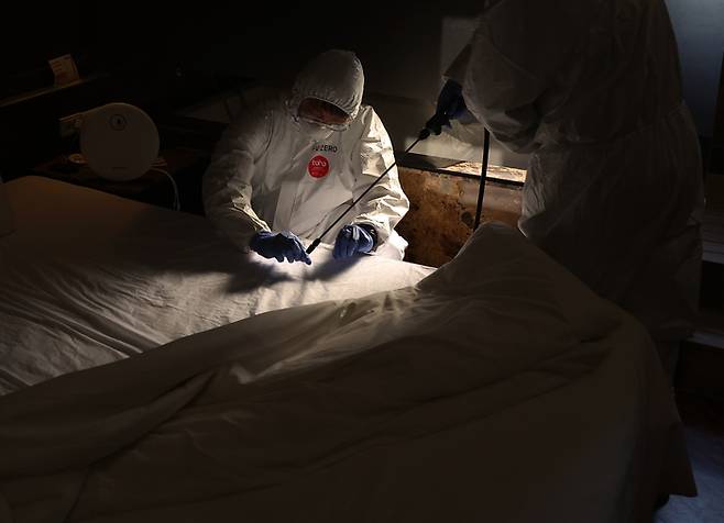 빈대 현장 점검. [연합뉴스]