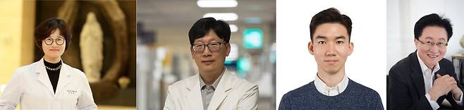 조미라(왼쪽부터) 교수, 김승태 교수, 최연식 조교수, 김홍진 대표 [보건복지부 제공]