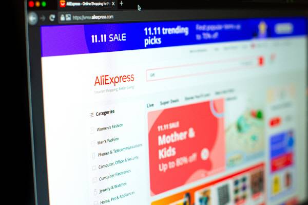 알리익스프레스 홈페이지.