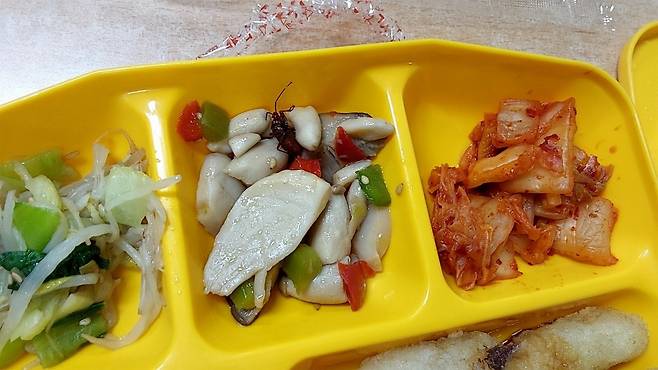 지난 23일, 경남 창원의 한 고등학교 저녁 급식에서 벌레가 발견됐다.