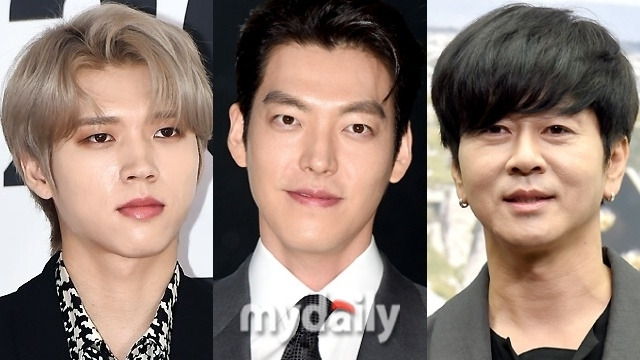 희귀암을 극복한 '희망의 아이콘' 그룹 인피니트 겸 가수 남우현, 록 밴드 YB 윤도현, 배우 김우빈/마이데일리 사진 DB