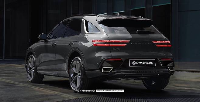 사진 : 제네시스 GV70 페이스리프트 예상도 (출처=NYMammoth)