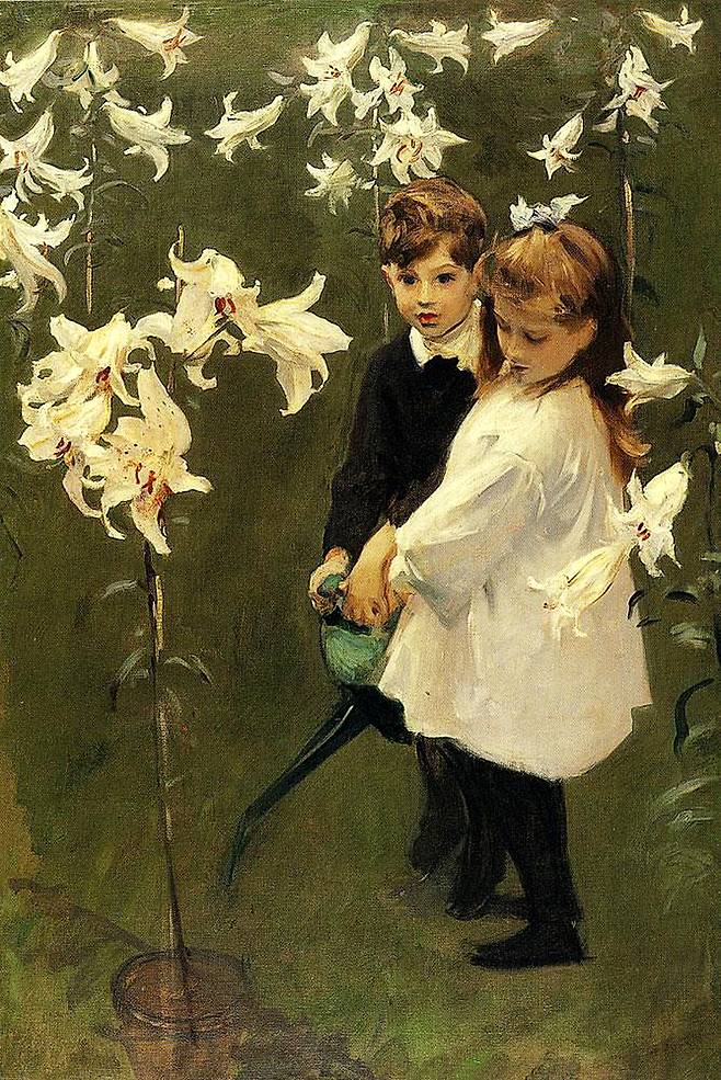 존 싱어 사전트, ‘비커스 가 아이들의 정원 연구’, 1884, 캔버스에 유채, 138 x 91cm, 플린트 미술협회.